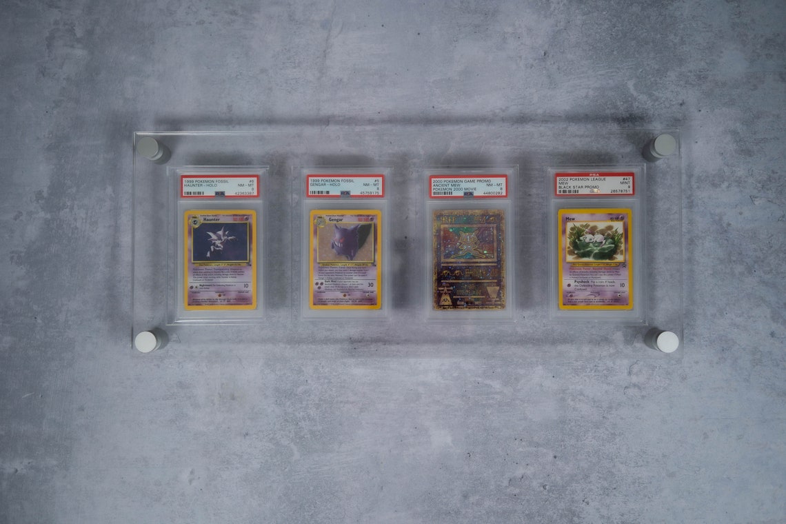Pokemon card PSA slab display frame 4x1 Etsy