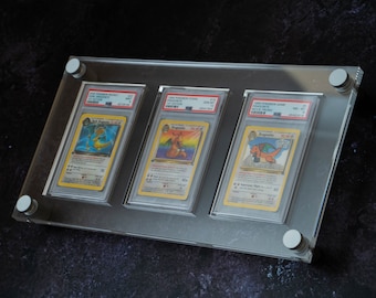 ポケモンカード PSA スラブ ディスプレイ フレーム - 4x1 - Etsy