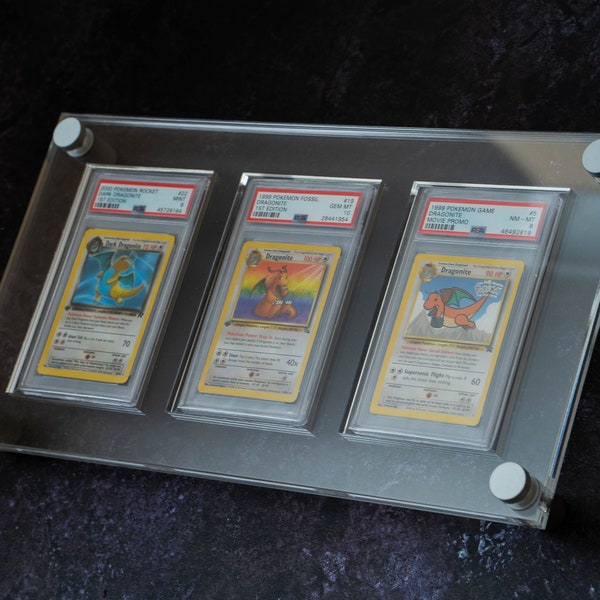 Cadre d'affichage dalle PSA carte Pokémon - 3x1