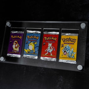 Pokemon card Booster Pack display frame - 4x1