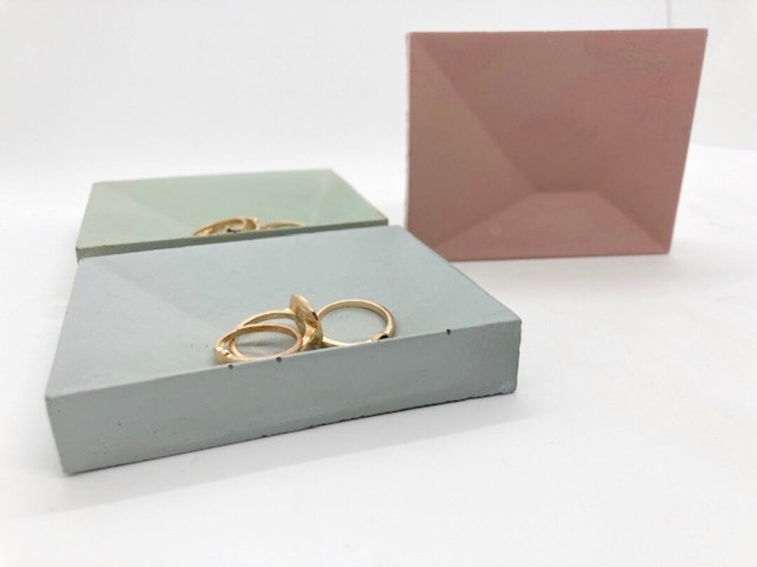 Concrete Jewelry Tray Jewelry Organizer Accessory Tray Ring Etsy