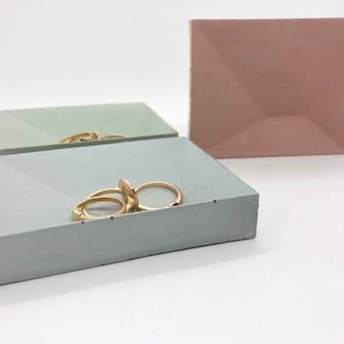 Concrete Jewelry Tray Jewelry Organizer Accessory Tray Ring Etsy