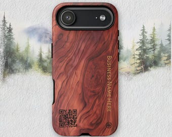 Personalized Phone Case, Custom QR Code Business Name Gift, fits iPhone, Google, Samsung Styles, now in iPhone 17