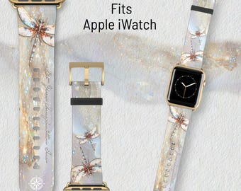 Dragonfly Princess Apple Watch Band, Inspiration Quote Gift for Her, fits 38 – 41 mm  and  42 to 45 mm