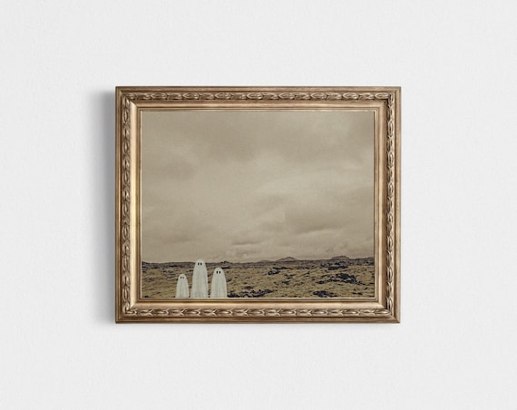 Ghost Walk Iceland, Ghost Art, Ghost Art Print, Ghost, Halloween Art, Halloween Art Print, Halloween, Ghost Wall Decor, Ghost Decor, Ghosts