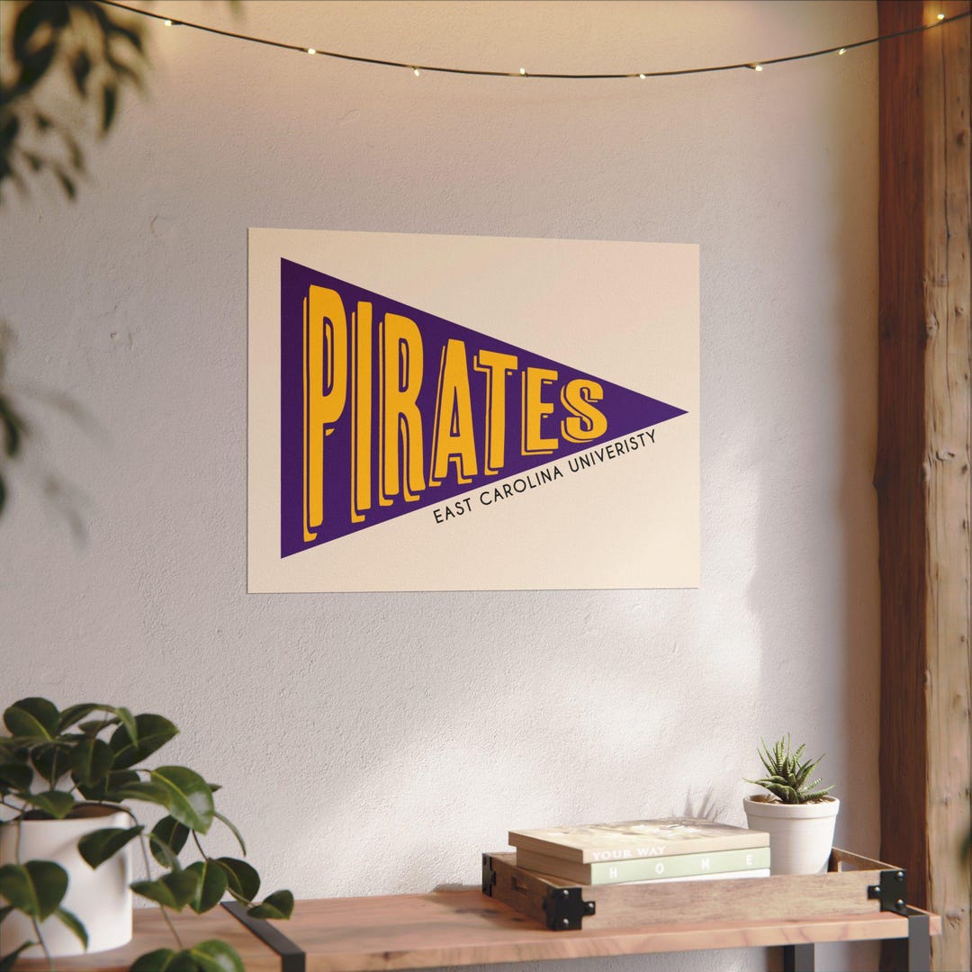 Pennant College Poster- ECU (version 1) - Etsy