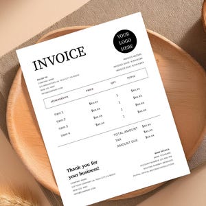 Customizable Client Invoice Template | Professional Invoice for Freelancers, Small Business | Editable PDF | Instant Download