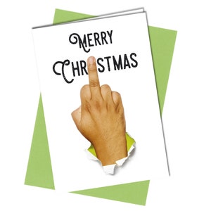 Mittelfinger Weihnachtskarte |  witziger Humor Witz #406