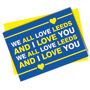 Amiamo tutti Leeds / Burley Banksy / Compleanno Anniversario San Valentino Card #BB012