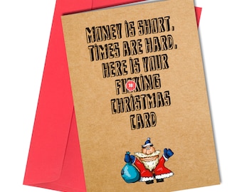 Money is short Christmas card | Funny / Humour #1176