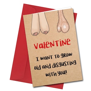 Vieillir avec moi / Carte de la Saint-Valentin / grossier / drôle / humour / blague n° 1224