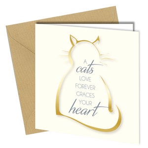 Un amour de chat | Deuil de chat Désolé pour votre perte Carte de condoléances n°107