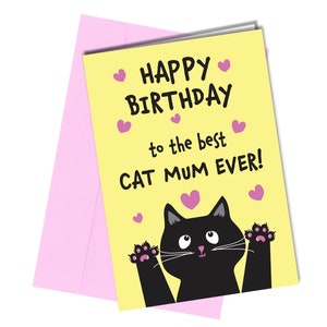 À la meilleure maman chat de tous les temps | Papa chat animal | Carte d'anniversaire du chat #1423