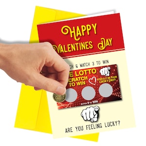 Biglietto d'auguri di San Valentino con gratta e vinci, scherzo divertente e maleducato, QUALITÀ SUPERIORE, consegna veloce