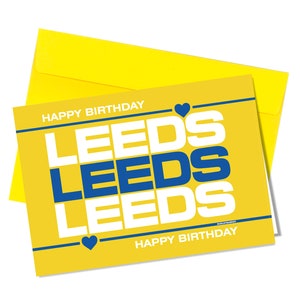 Leeds Leeds Leeds| Burley Banksy | Yellow Birthday Card #BB010