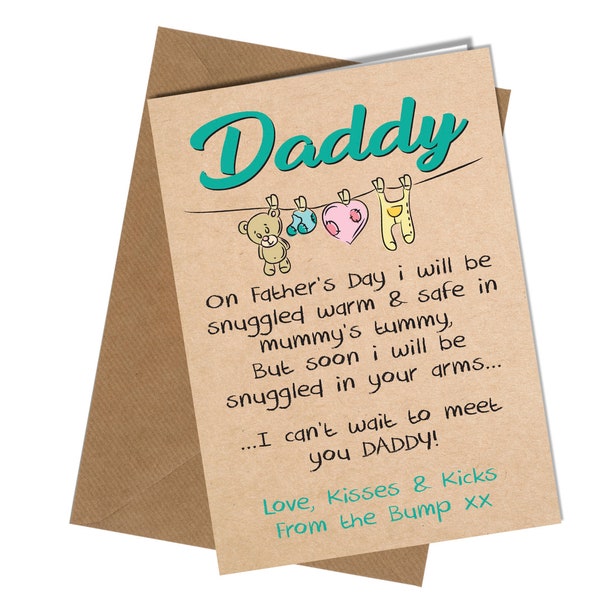 Daddy 1st Father's Day card From the Bump #1332