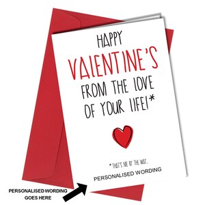 Von Der Liebe Deines Lebens Valentinskarte | Mann / Frau / Freund / Freundin | Lustig / frech