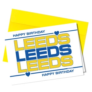 Leeds Leeds Leeds | Burley Banksy | Witte verjaardagskaart #BB009