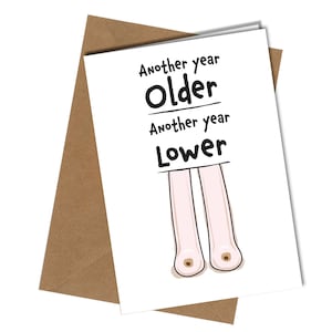 Un autre an de plus / c**bs / t*ts Carte d'anniversaire Ami femme petite amie #462