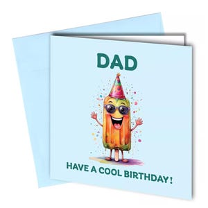 Cartão de aniversário para o pai tenha um aniversário legal / cartão de felicitações engraçado #1795