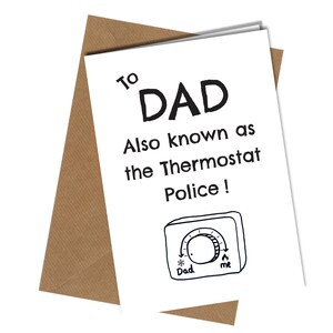 Thermometer Polizei | Vatertags- / Geburtstagskarte | Papa | Elektrik | Heizung #445