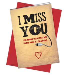 tu me manques | Saint-Valentin/Anniversaire/Carte vous manquez/Amusant #885