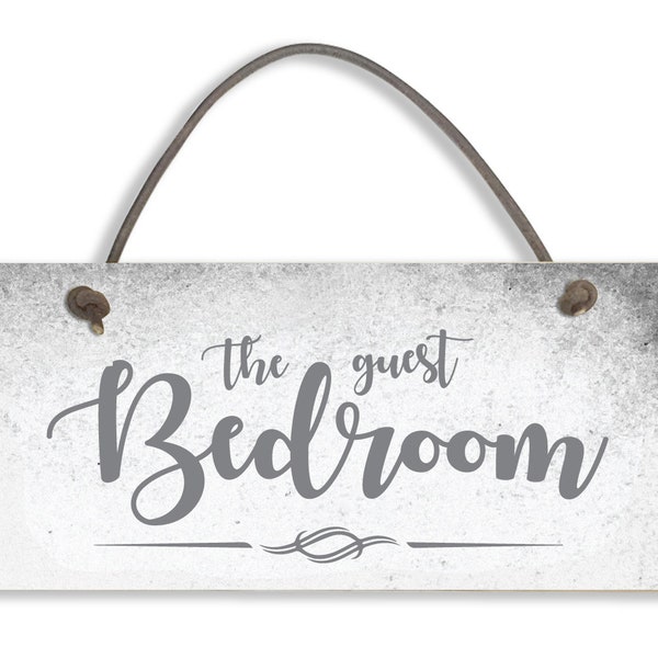 The Guest Bedroom | Shabby Chic Door Sign Plaque Sign for Bedroom #1508
