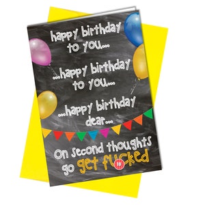 GEBURTSTAGSKARTE Happy Birthday Humor Lustig Rude #538
