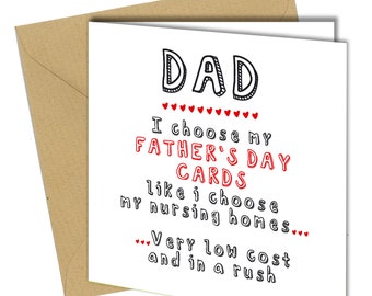 Father's Day Card | Dad Nursing Home | Humour / Cheeky / Funny / Rude #1006