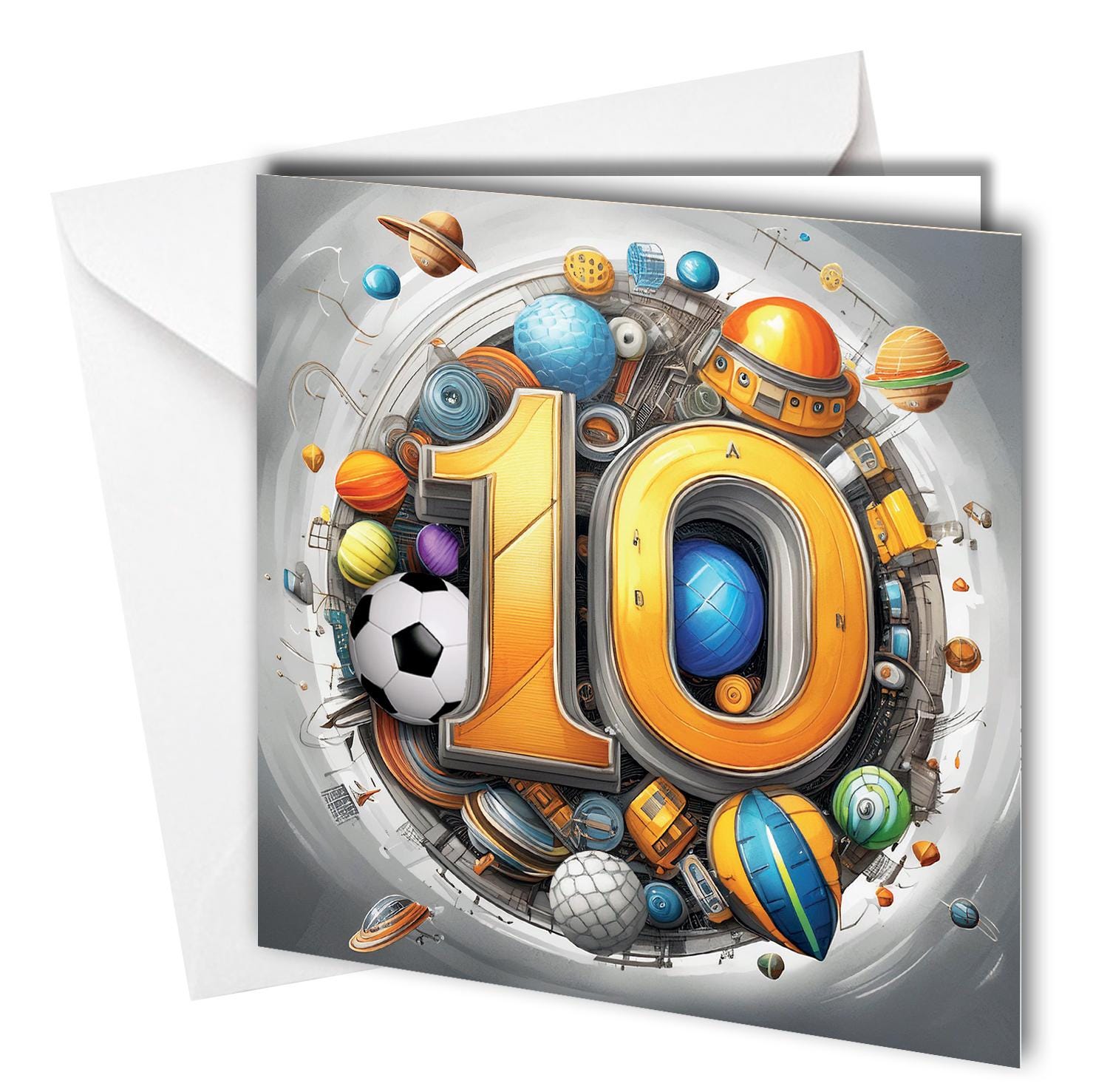 Tenth Birthday Card / 10 year old / boy, Son, brother, nephew #1622