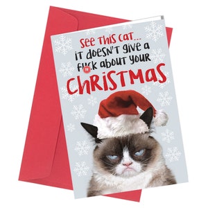 Diese Katzen Weihnachtskarte | Grob / Lustig / Humor / Scherz #363