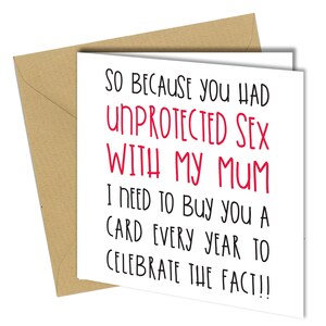 PÈRES / CARTE D'ANNIVERSAIRE Carte de voeux Rude Love Blague Humour Drôle 6 x 6 pouces #564