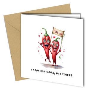 Carte de voeux joyeux anniversaire / carte de voeux drôle / petite amie copain #1701