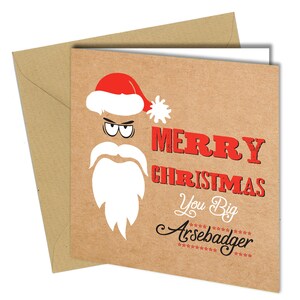 A**ebadger Biglietto di Natale / Commedia Divertente Umorismo #789