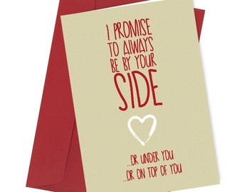 By Your Side | Valentine / Anniversary card | Comedy / Funny / Rude #74