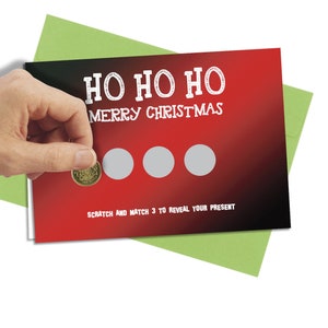Ho Ho Ho / Biglietto di auguri natalizio da grattare / maleducato / divertente / scherzo / sfacciato