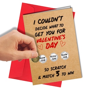 Je n'arrivais pas à me décider | Carte à gratter drôle n° 1246 pour la Saint-Valentin