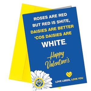 Love Leeds Love You / Rosas / Margaritas / Burley Banksy / Tarjeta de San Valentín n.° BB022