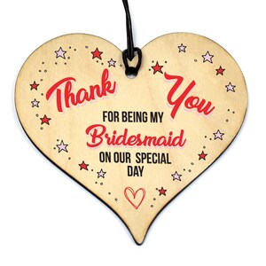 Regalo di nozze Mr e Mrs Bridal Damigella d'onore Regalo Cuore di legno Congratulazioni #643