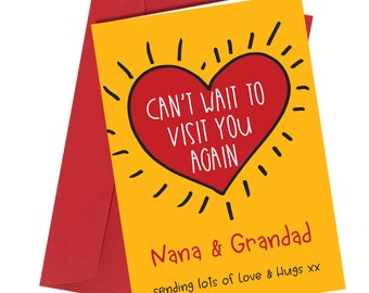 Nana et grand-père vous manquent en pensant à vous envoyer de l'amour et des câlins Carte # 1306