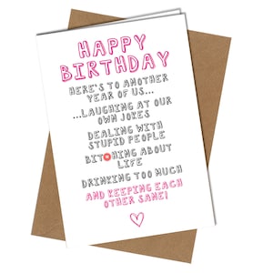 CARTE D'ANNIVERSAIRE Meilleur ami drôle, meilleur ami, humour amusant, sarcasme #978