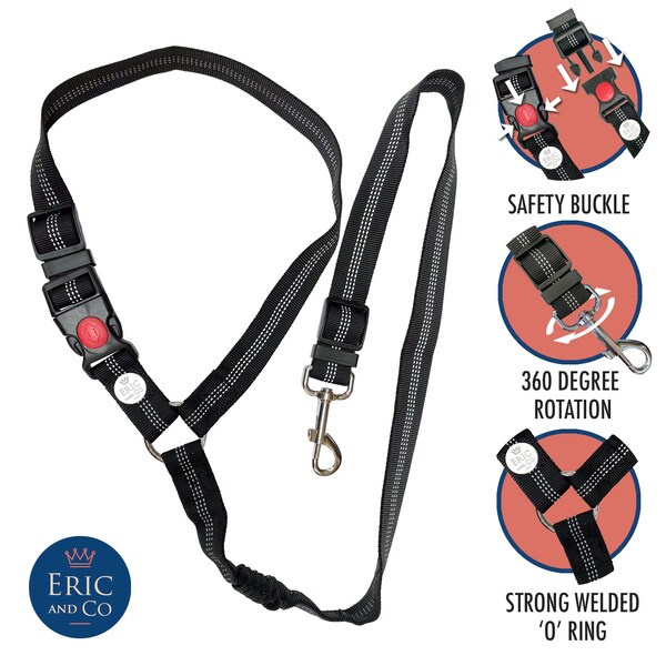 E001 Headrest anti shock pet dog car seat belt | bungee lead | travel safety Elastic | Buffer Dog Leash Lead | For Pet Cars Travel Walking
