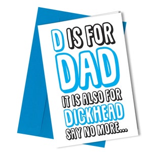 Rude Birthday or Fathers Day greetings card funny offensive humour cheeky #210