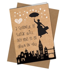 Ga op je af | Valentijnsdag, jubileum, verjaardagskaart | Geïnspireerd door Mary Poppins | Onbeleefd/grappig #891