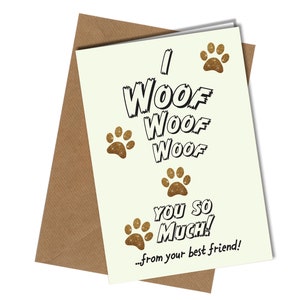 Carte d'anniversaire amusante personnalisée en option | Fête des mères/carte de fête des pères du chien/maman/papa/mari/femme #42