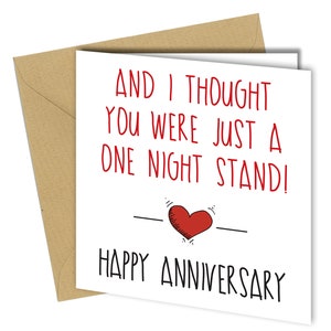 Carte de voeux d'anniversaire Je croyais que tu étais un amour d'une nuit Adulte 6 x 6 po. #597