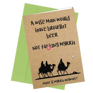 Carte de Noël grossière de trois sages | humour drôle #378