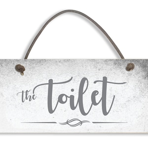 The Toilet | Shabby Chic Door Sign Plaque Sign for Bedroom #1501
