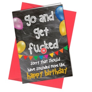 GEBURTSTAGSKARTE Happy Birthday Humor Lustig Rude #539