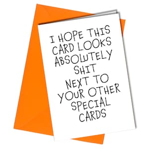 Otras tarjetas especiales / Tarjeta basura / Tarjeta de cumpleaños divertida, descarada y grosera para un amigo n.° 438